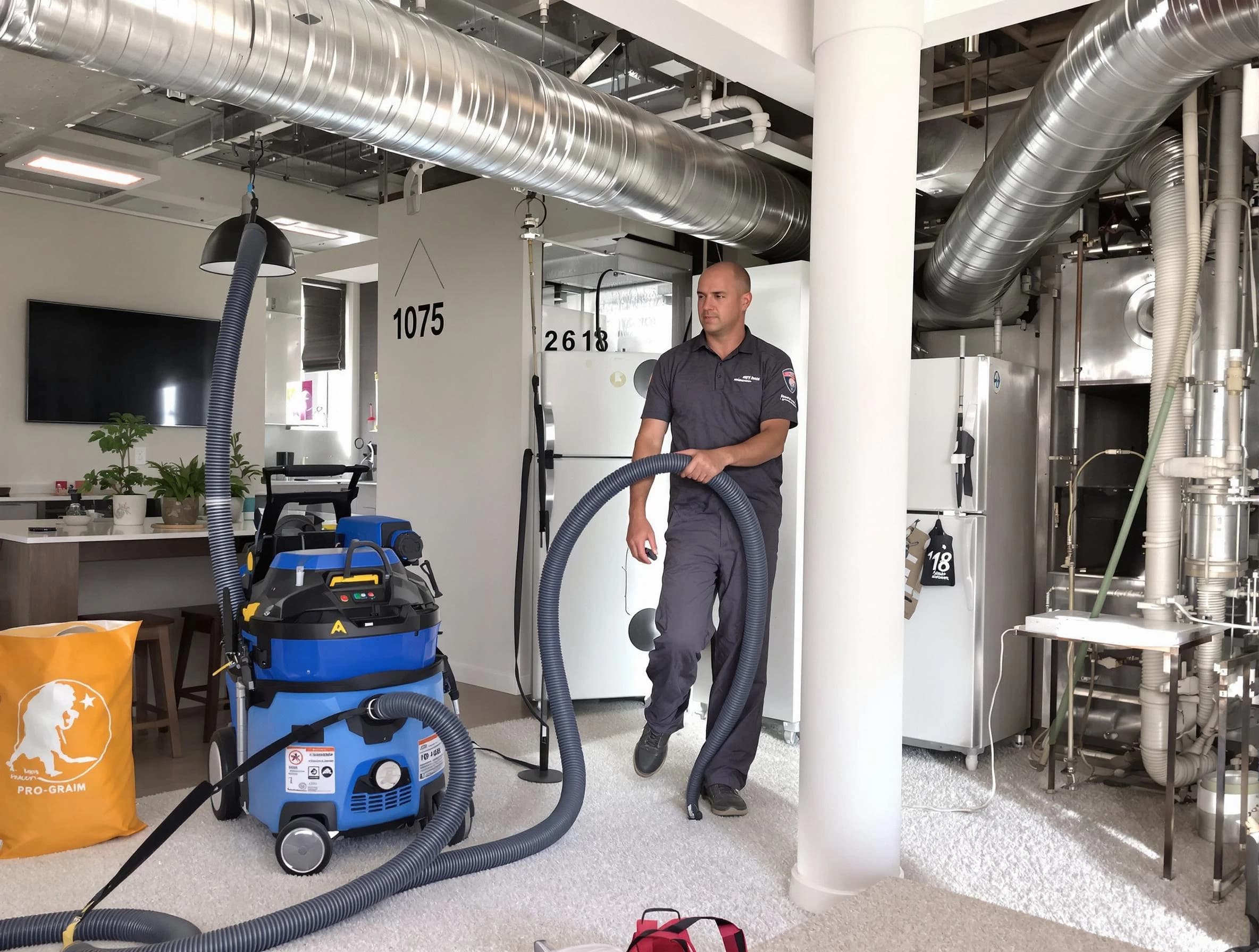 Anaheim Air Duct Cleaning expert performing detailed indoor duct cleaning for improved air quality in Anaheim