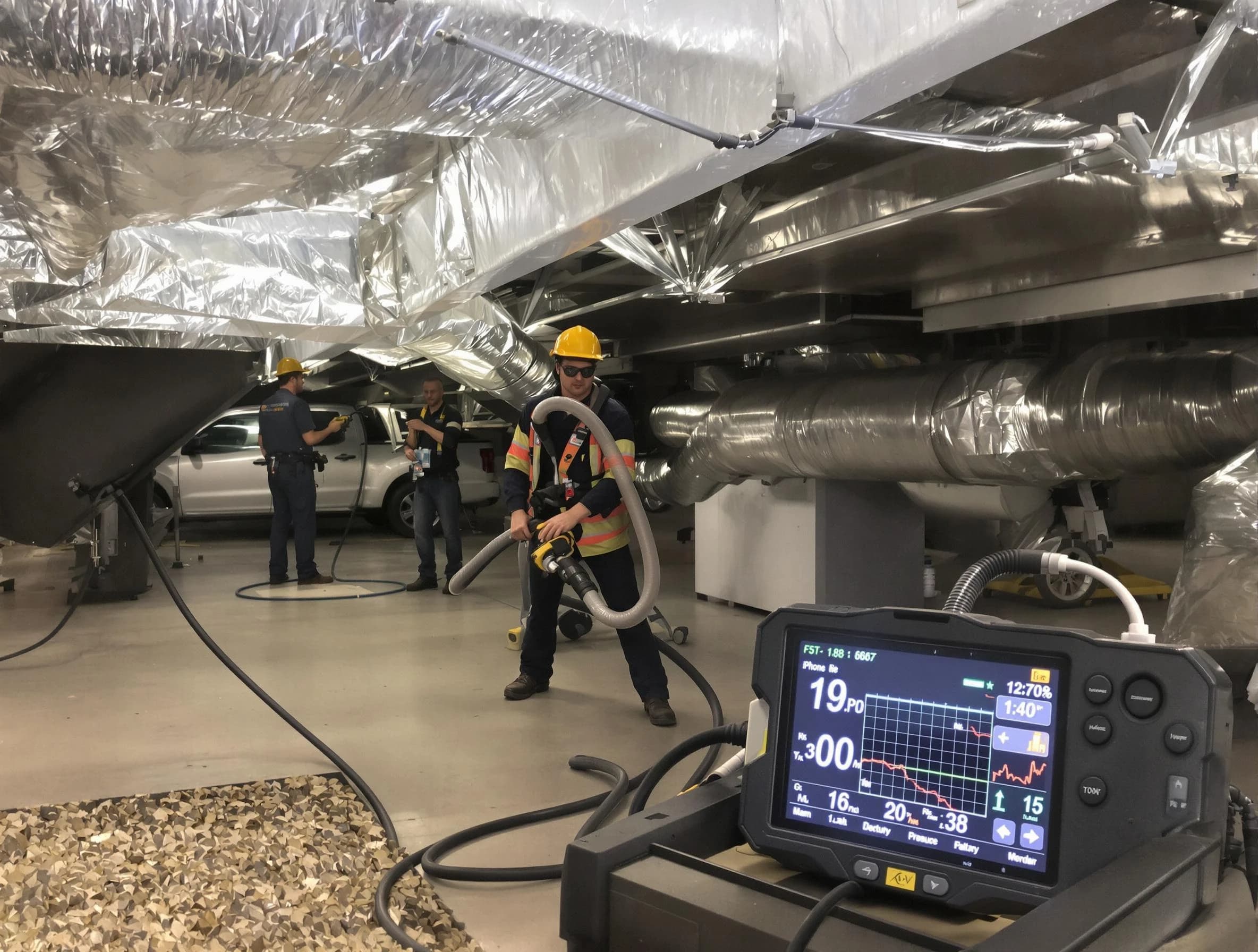 Professional negative pressure duct cleaning by Anaheim Air Duct Cleaning in Anaheim
