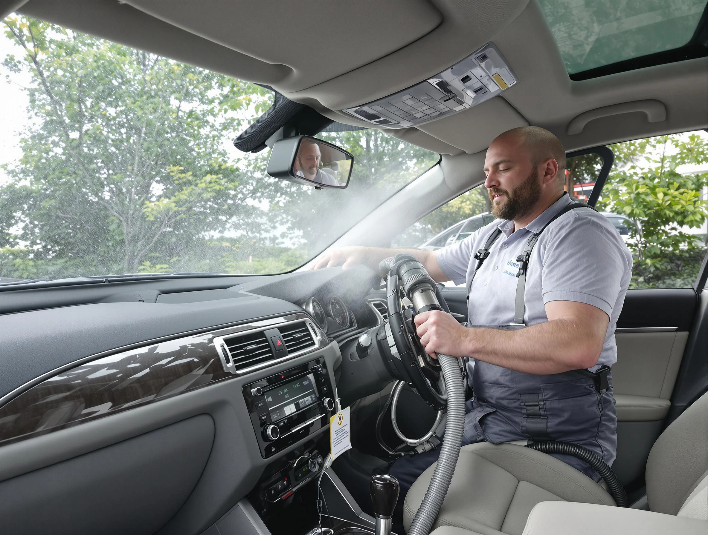 Anaheim Air Duct Cleaning specialist performing professional car duct cleaning in Anaheim